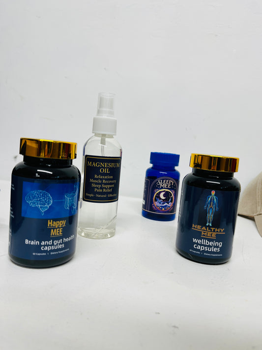 BLACK FRIDAY DEAL BUNDLE 1x Healthy Mee 1x Happy Mee 1x sleepy Mee 1x magnesium oil ￼