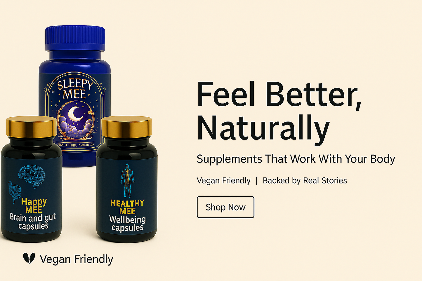 BUNDLE 1x Healthy Mee 1x Happy Mee 1x sleepy Mee